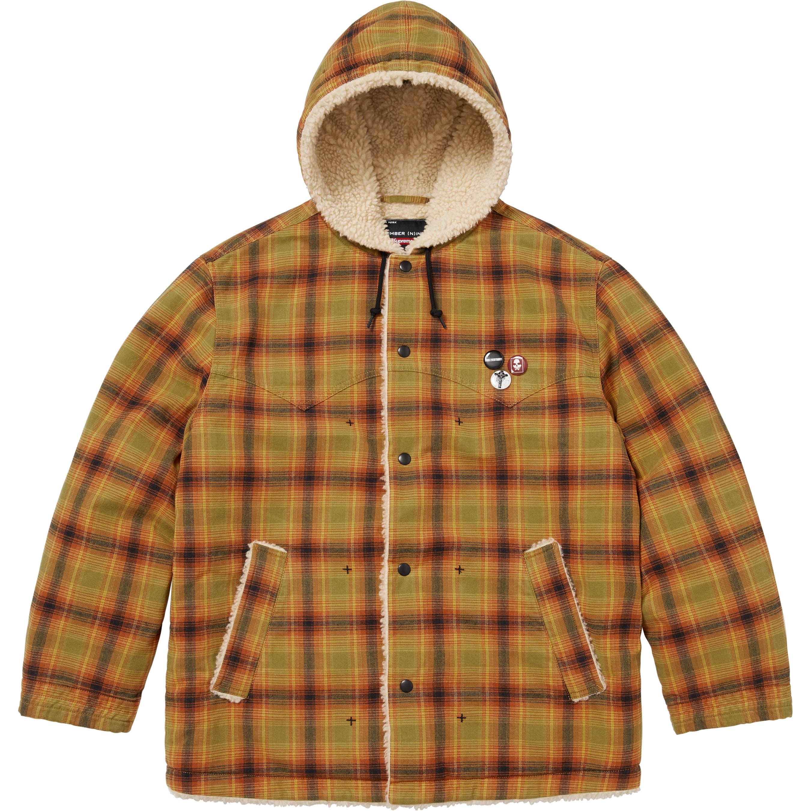 Supreme®/Number (N)ine® Faux Shearling Hooded Coat view 8